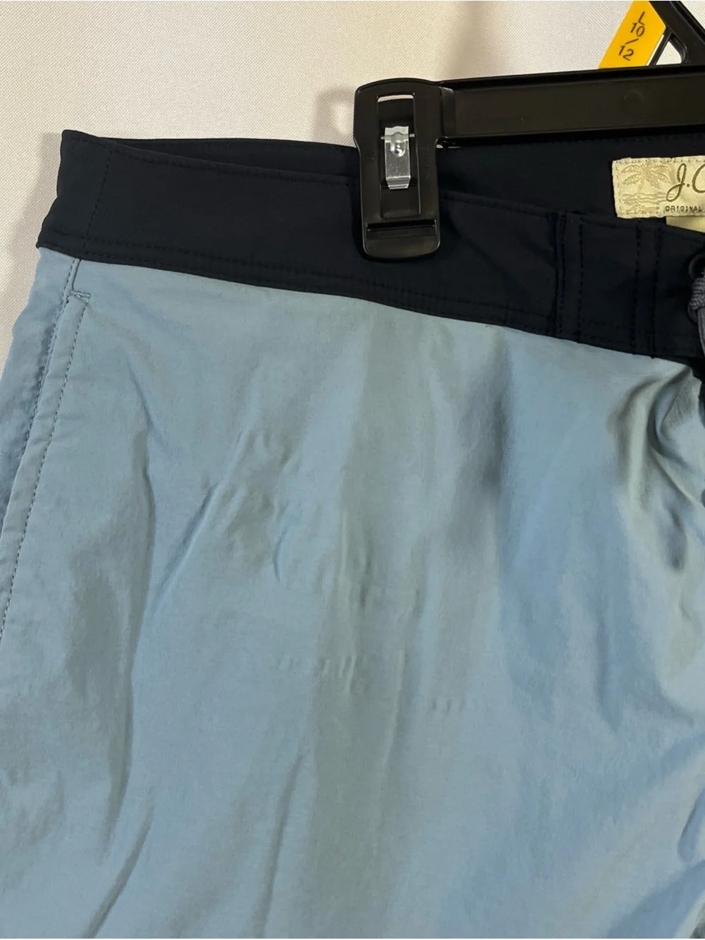J. Crew Men's Original Swimwear Board Shorts Size 35 Light Blue & Black
